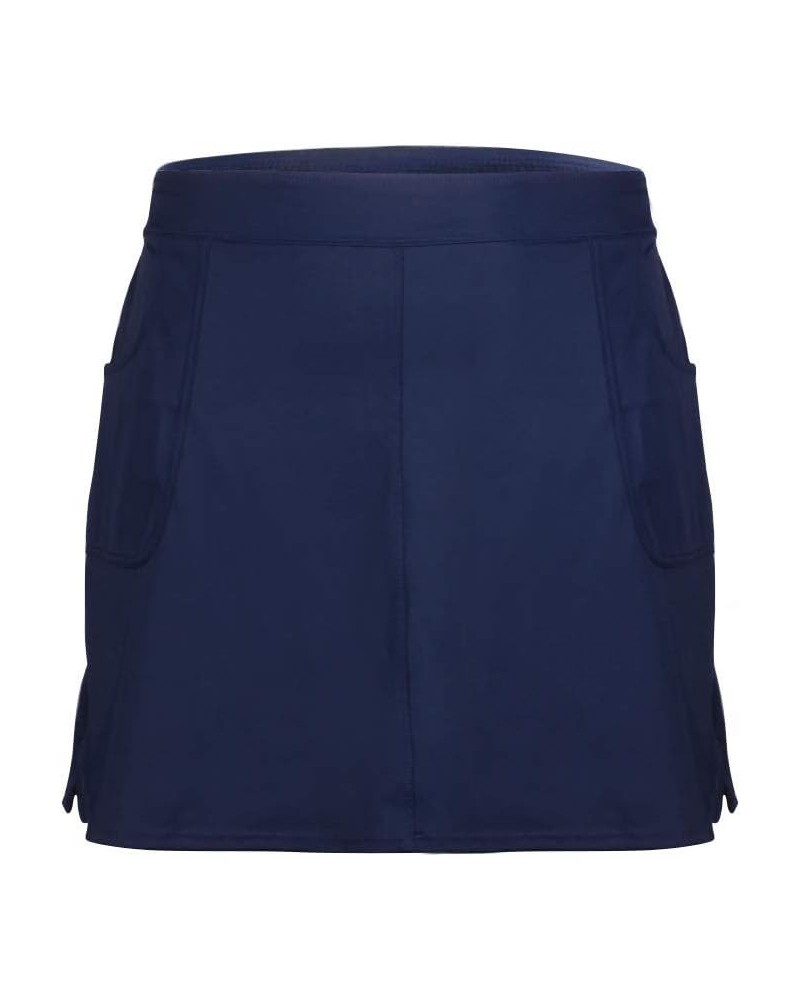 Women's Swim Skirt Plus Size Bikini Tankini Bottoms Solid Swimsuit Skort with Pocket Navy $19.37 Swimsuits