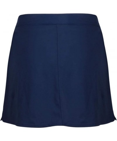 Women's Swim Skirt Plus Size Bikini Tankini Bottoms Solid Swimsuit Skort with Pocket Navy $19.37 Swimsuits