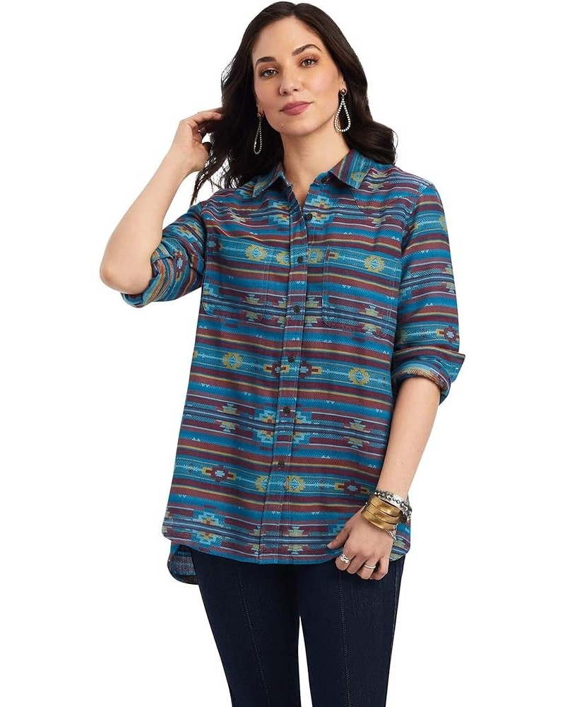 Women's Real Billie Rae Shirt Teal $22.78 Shoes