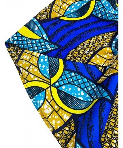 Women African Print Skirt Ankara Skirt with Sash Color D $13.22 Skirts