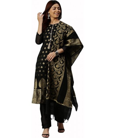 GJ Fashion Indian Traditional Salwar Suit with Dupatta for Women & Girls Black..6 $22.56 Suits
