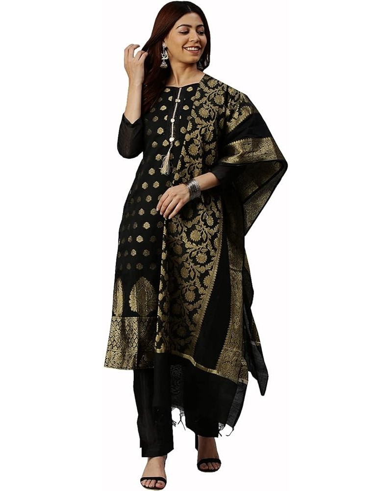 GJ Fashion Indian Traditional Salwar Suit with Dupatta for Women & Girls Black..6 $22.56 Suits