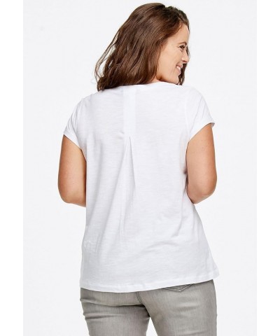 Women's Plus Size Trapeze Knit Tee T-Shirt Navy White Ditsy $16.47 Others