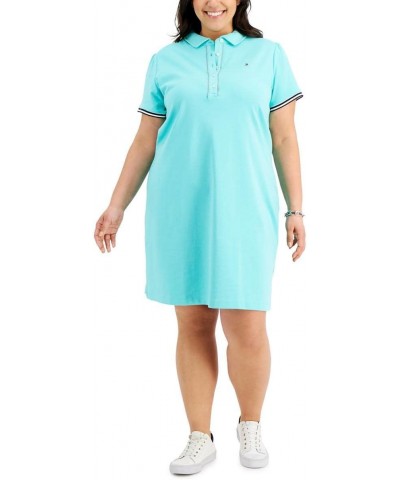 Womens Plus Cotton Knee T-Shirt Dress Green 1X $18.07 Dresses