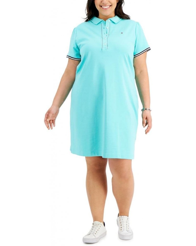 Womens Plus Cotton Knee T-Shirt Dress Green 1X $18.07 Dresses