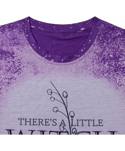 Women Halloween Tops Theres A Little Witch in All of Us Practical Magic Quotes Witch Shirt Bleach Purple $9.22 T-Shirts