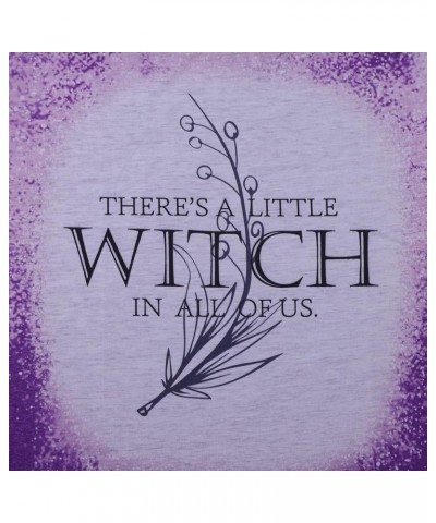 Women Halloween Tops Theres A Little Witch in All of Us Practical Magic Quotes Witch Shirt Bleach Purple $9.22 T-Shirts