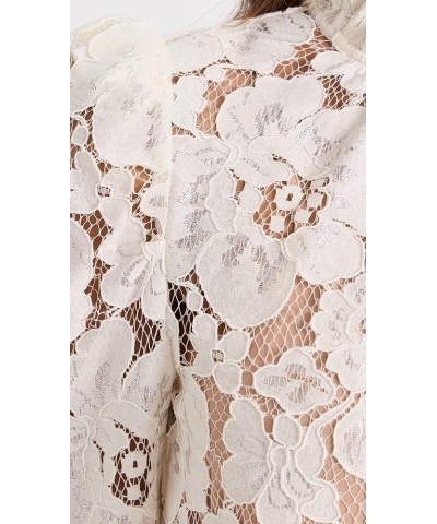 Women's Emma Puff Sleeve Lace Top Ivory Lace $45.07 Blouses