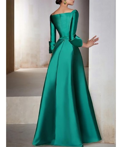 A-Line Evening Gown High Low Elegant Dress Fall Wedding Guest Dress Satin with Bow(s) 2023 LY039 Burgundy $63.45 Dresses