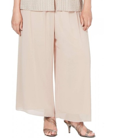 Women's Straight Leg Dress Pant (Plus Petite Sizes) Taupe Chiffon $32.56 Pants