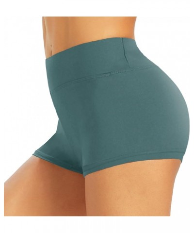 Workout Shorts Women - 3" High Waisted Spandex Booty Gym Volleyball Yoga Dance Biker Shorts G-ins Green $7.27 Activewear
