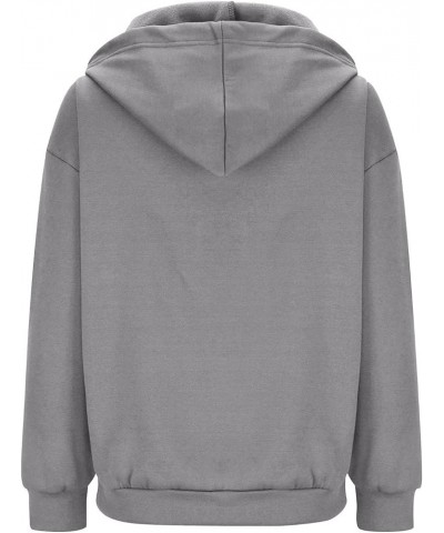 Zip Up Hoodies for Women Long Sleeve Lightweight Fall Jackets with Pockets Loose Baggy Oversized Fashion Outerwear 14 Gray $1...