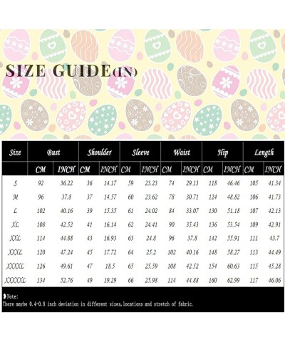 Women's Easter Dresses 2024 Fashion Casual V-Neck Casual Slim Cute Egg Bunny Print Long Sleeve Midi Dresses 04-pink $10.12 Li...