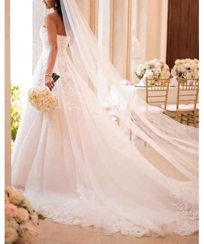 Women’s A-Line Appliques Wedding Dress for Brides Plus Size, Long Sweetheart Lace Bridal Gowns Lace Up Corset Back White $61....