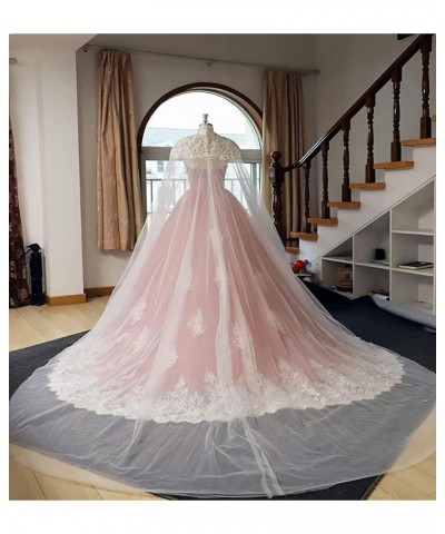 Puffy Off Shoulder Quinceanera Dresses with Cape Ball Gown Tulle Lace Prom Dresses with White Appliques Fuchsia $67.08 Dresses