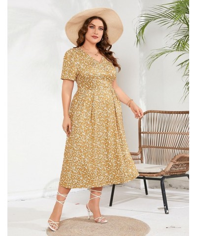 Plus Size Maxi Dress Womens Summer Casual Boho Floral Empire Waist Plus Size Flowy Dress Plus Size Dresses for Curvy Women Ye...