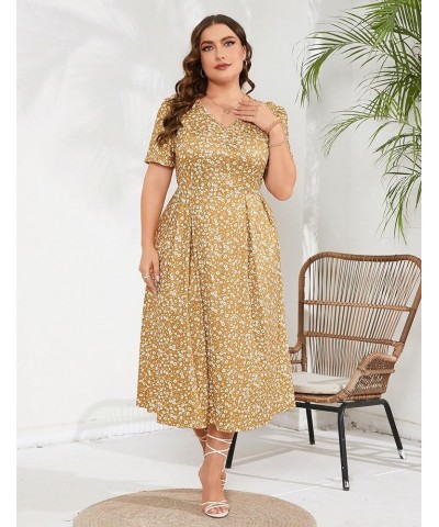 Plus Size Maxi Dress Womens Summer Casual Boho Floral Empire Waist Plus Size Flowy Dress Plus Size Dresses for Curvy Women Ye...