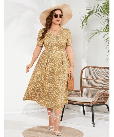 Plus Size Maxi Dress Womens Summer Casual Boho Floral Empire Waist Plus Size Flowy Dress Plus Size Dresses for Curvy Women Ye...