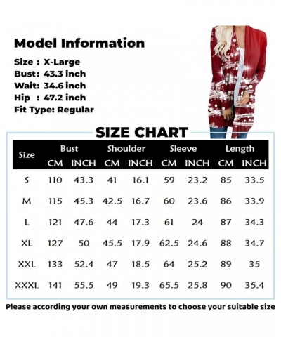 Aztec Cardigan for Women Open Front Long Sleeve Lightweight Vintage Ethnic Print Loose Casual Fall Cardigan Coats 27-red $10....