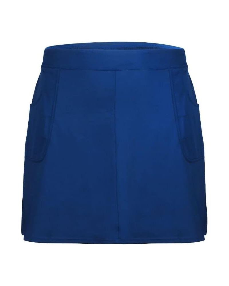 Women's Swim Skirt Plus Size Bikini Tankini Bottoms Solid Swimsuit Skort with Pocket Royal Blue $19.37 Swimsuits