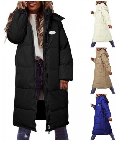 Winter Puffer Coats for Women, Women's Windproof Warm Down Long Coats Thicken Hooded Fashion Puffer Jacket X02-white $15.09 J...