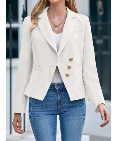 Women's Fitted Wrap Blazers Fashion Work Office Casual Blazer Jackets White $15.39 Blazers