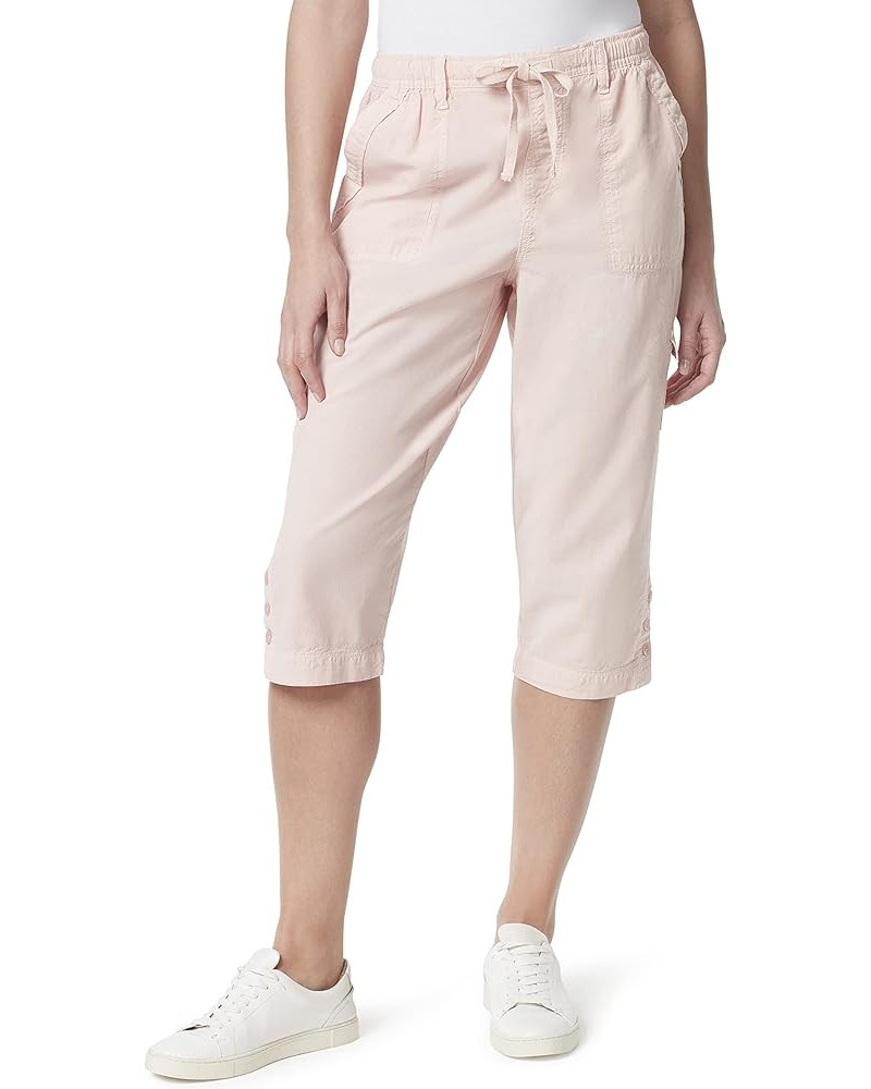 Women's Ilona Pull on Button Detail Capri Ribbon Pink $10.07 Pants