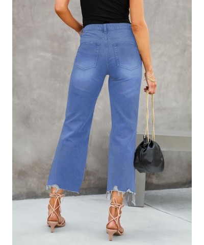 High Waisted Flare Jeans for Women Casual Bell Bottom Denim Pants Medium Blue $20.21 Jeans
