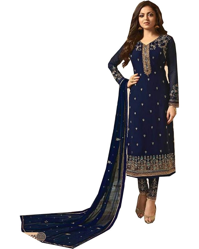 Indian/Pakistani Fashion Salwar Kameez for Women 01 Blue $37.50 Dresses