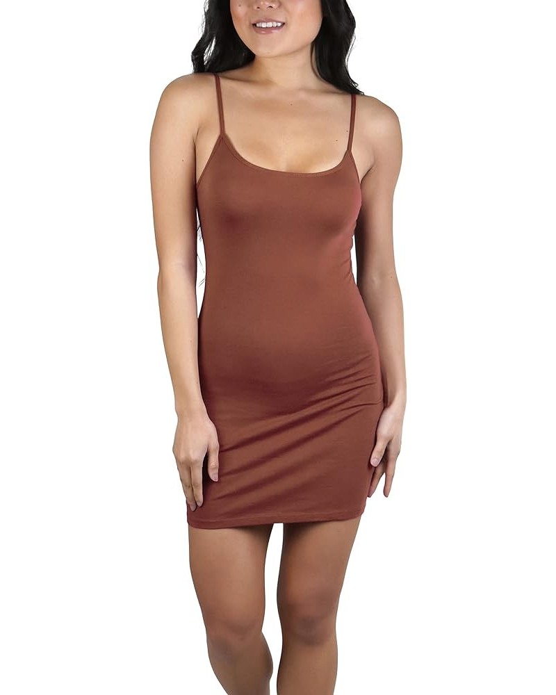 Women's Adjustable Spaghetti Strap Cami-Dress Pale Rust $9.87 Dresses