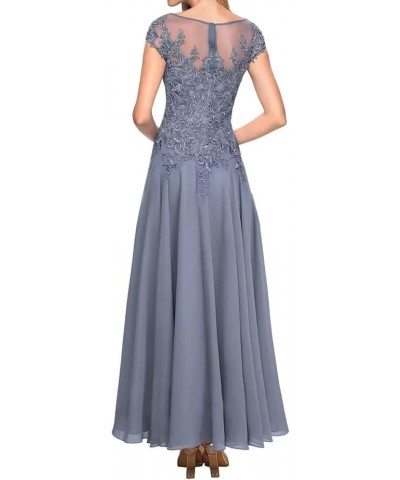 Lace Appliques Chiffon Mother of The Bride Dresses for Wedding Elegant A-Line Evening Gown Wedding Guest Formal Dress Grape $...