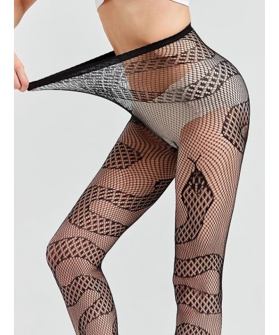 Women's Patterned Tights Stockings Pantyhose for Halloween Cosplay Party B7-snake Tights $8.39 Socks