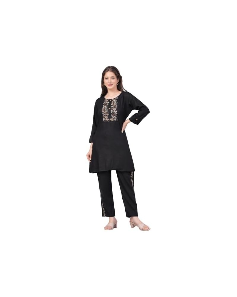 Cotton Straight Kurti and Pant Set | Indian Dresses for Women $19.59 Suits