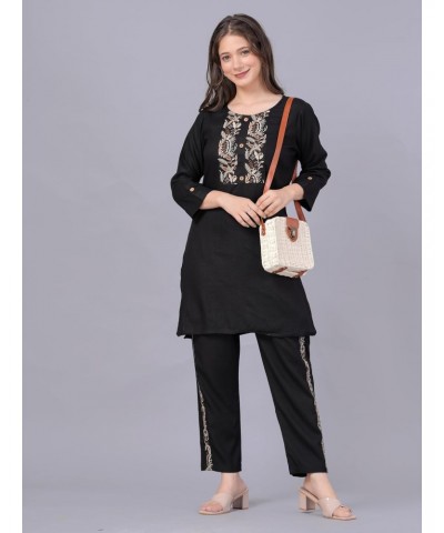 Cotton Straight Kurti and Pant Set | Indian Dresses for Women $19.59 Suits