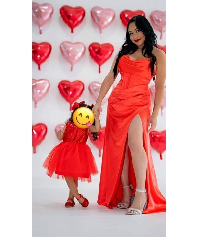 Satin Prom Dresses Spaghetti Straps Women's Cowl Neck Formal Evening Party Gowns 2024 Red $30.00 Dresses