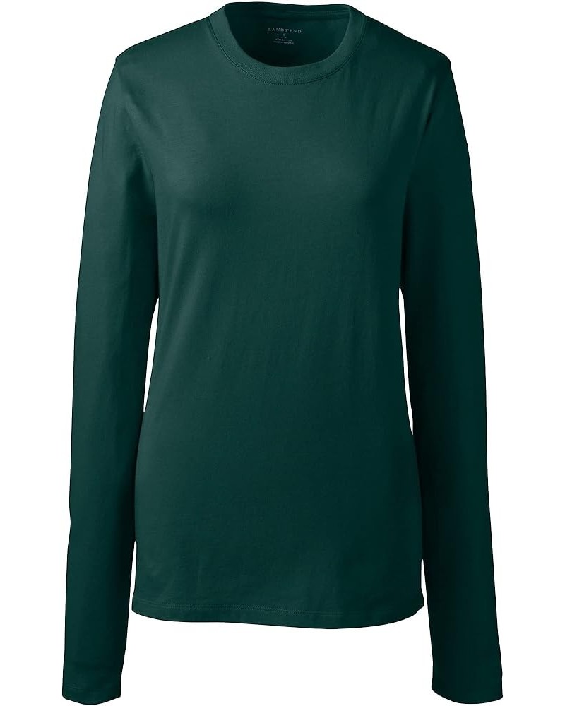 School Uniform Women's Long Sleeve Essential T-Shirt Evergreen $10.39 T-Shirts