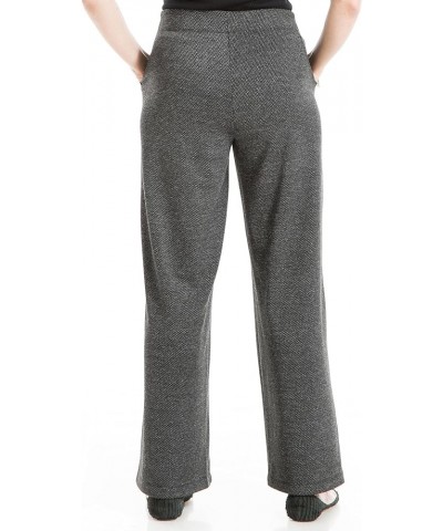Women's Double Knit Easy Leg Trouser Black/Charcoal-ym-ab230120 $22.42 Pants