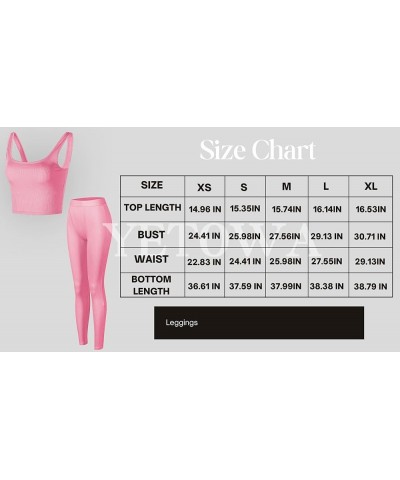 Casual Versatile Two-Piece Women's High-Waisted Leggings Set Pink $12.50 Activewear