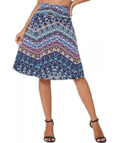 Women's Ruched High Waist Knee Length Jersey A-Line Stretchy Flared Casual Skirt 15 $17.03 Skirts