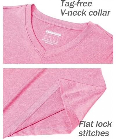 Women's Long Sleeve Shirt V Neck SPF Shirts UPF 50+ Quick Dry T-Shirt Athletic Workout Hiking Tee Shirts Rashguard Pink $13.7...