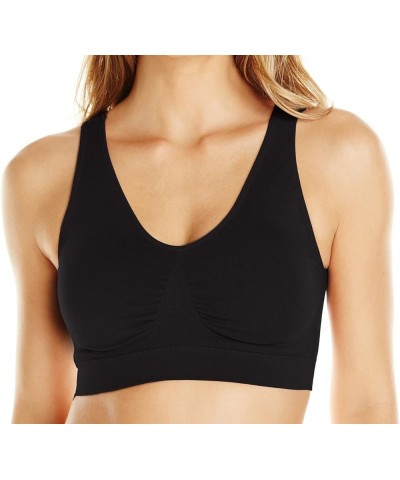 3 Pack Women's Ultimate Comfy Medium Support Seamless Wireless Sports Bra with Removable Pads Ptbx-bbb $23.09 Lingerie