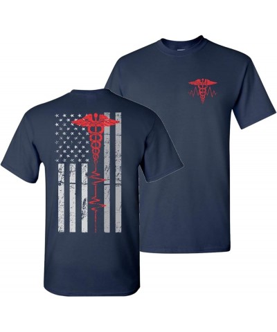 Patriot Apparel Nurse Thin Red Line Unisex T-Shirt Navy $10.61 T-Shirts