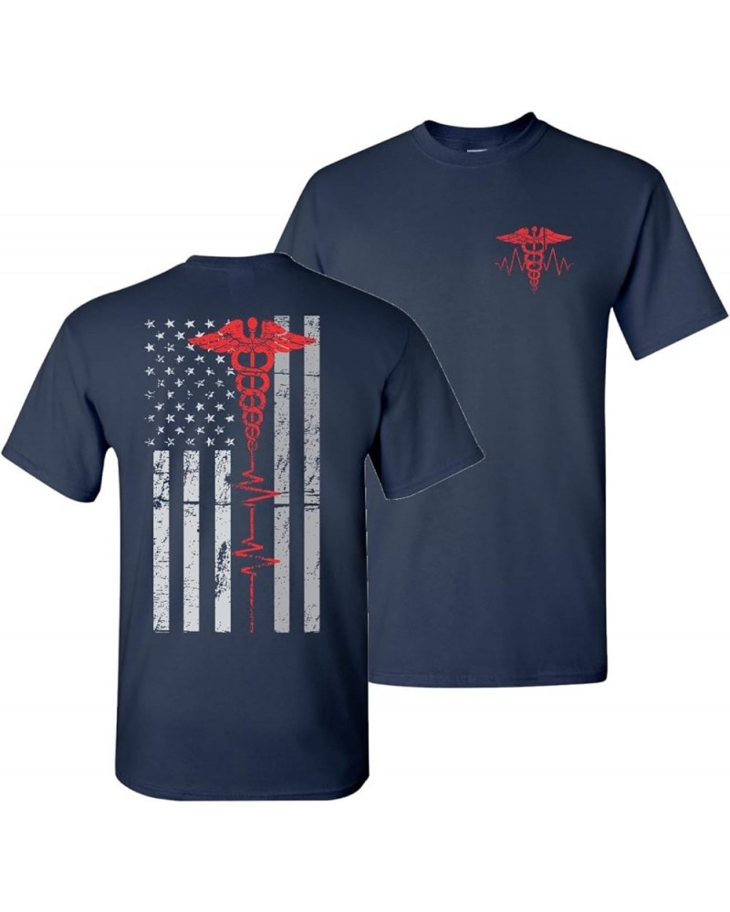 Patriot Apparel Nurse Thin Red Line Unisex T-Shirt Navy $10.61 T-Shirts