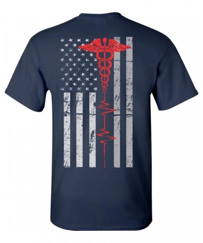 Patriot Apparel Nurse Thin Red Line Unisex T-Shirt Navy $10.61 T-Shirts