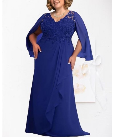 Plus Size Mother of The Bride Dress for Wedding Lace Wedding Guest Dress for Women Chiffon Formal Evening Dress Navy $34.08 D...