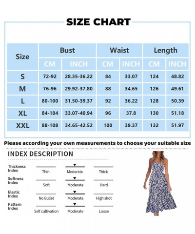 Prom Dresses for Women 2023 Flowy Smocked Strapless Dress Trendy Floral Cocktail Summer Midi Dress 2023 A001- Navy $7.13 Tanks