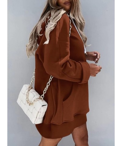 Women Oversized Hoodie Dress Pullover Winter Kangaroo Pocket Sweatshirt Fall Tops Casual Loungewear A- Caramel $19.80 Hoodies...