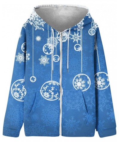 Christmas Sweatshirt,Women's Zip Up Hoodies Teen Girls Christmas Printed Sweatshirt Casual Drawstring Jacket With Pockets 7-r...