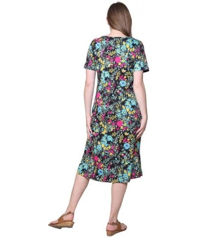 Women's Cotton Dress 4079 Black $33.21 Sleep & Lounge