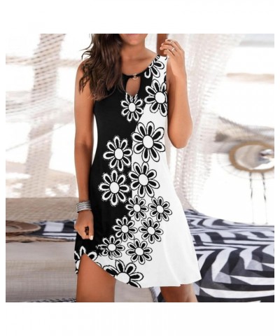 Womens Spring Dresses 2022 Casual Sleeveless Summer Sexy Sundresses A Line Spaghetti Strap Dresses Short Mini Dress Z04-black...